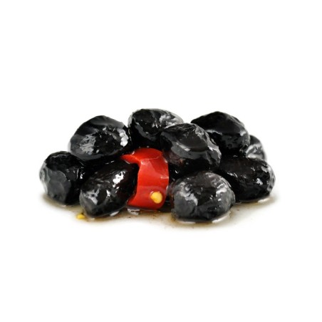 Baked black olives
